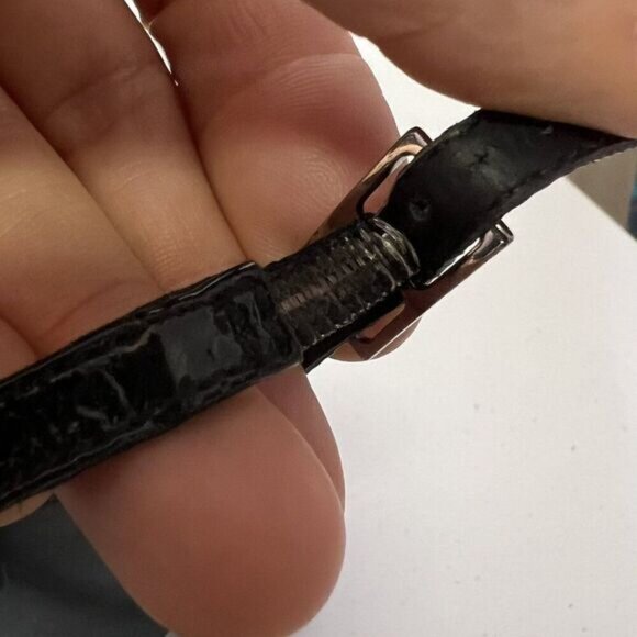 Tods Black Patent Leather Block Heel Pumps with Ankle Strap - Picture 10 of 10